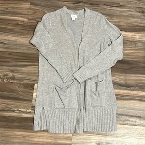 Old Navy light gray longline cardigan size small NWOT